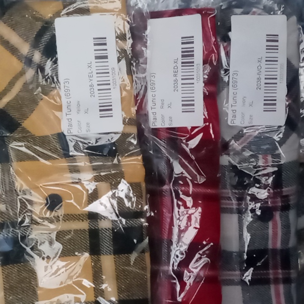 plaid tunic bundle